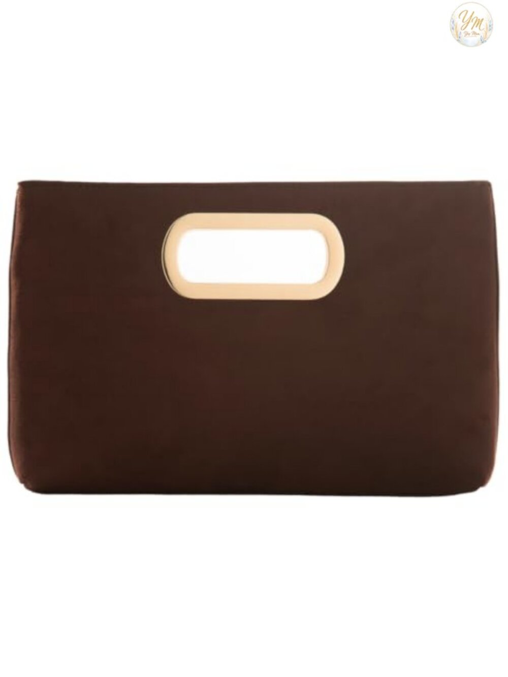 Top Handle Faux Suede Clutch with Detachable Crossbody Chain